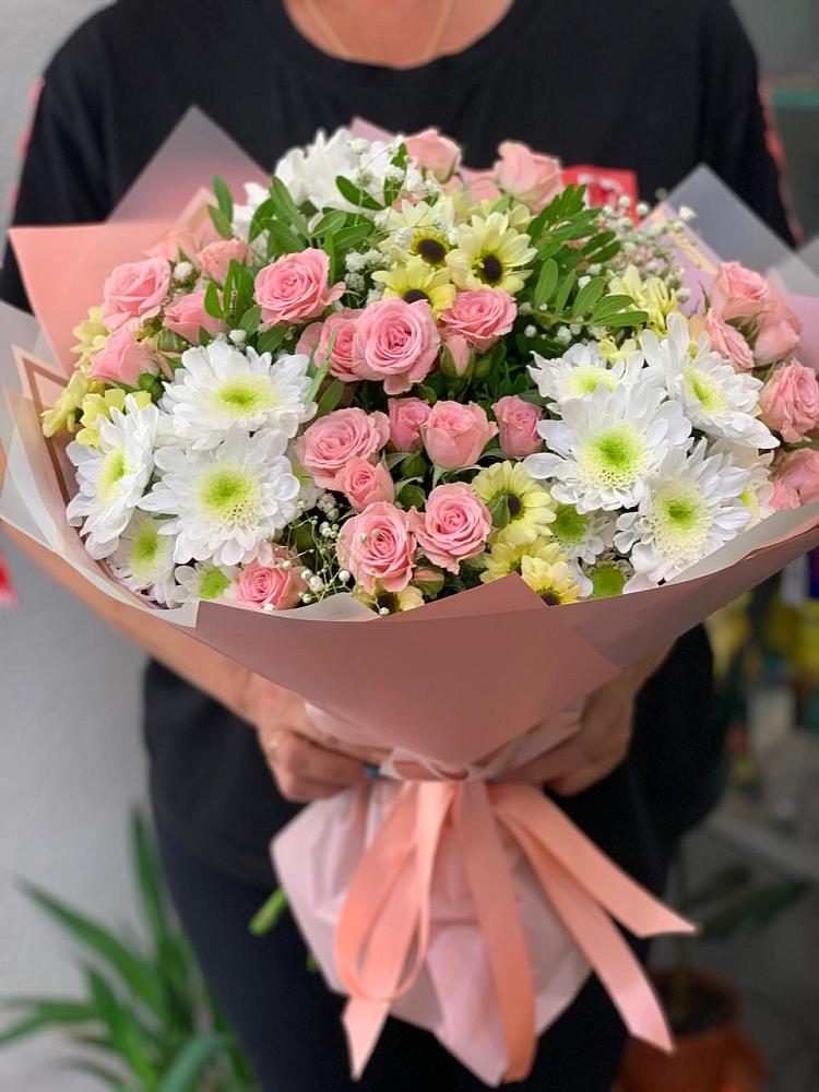Букет цветов из: Розы и Хризантемы в Черняховске
