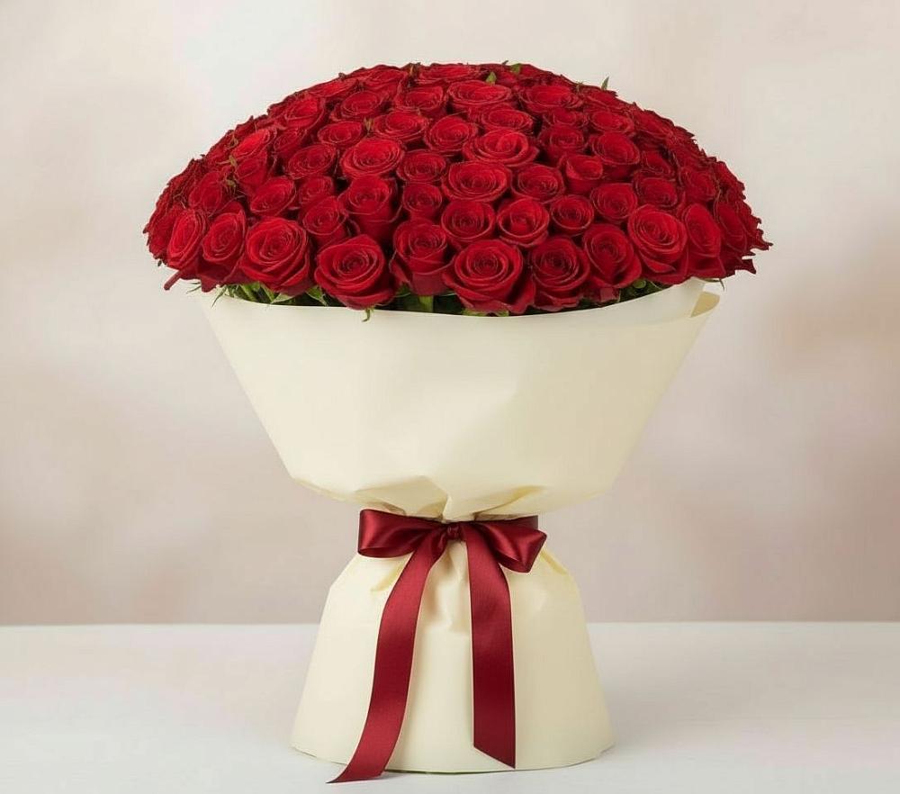 Букет 101 Красная роза Милано в Черняховске