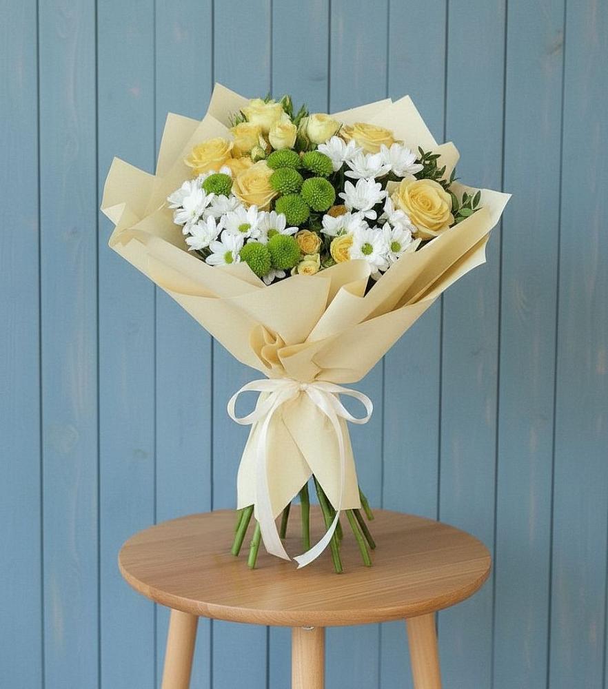 Букет цветов из: Хризантемы и Розы в Черняховске