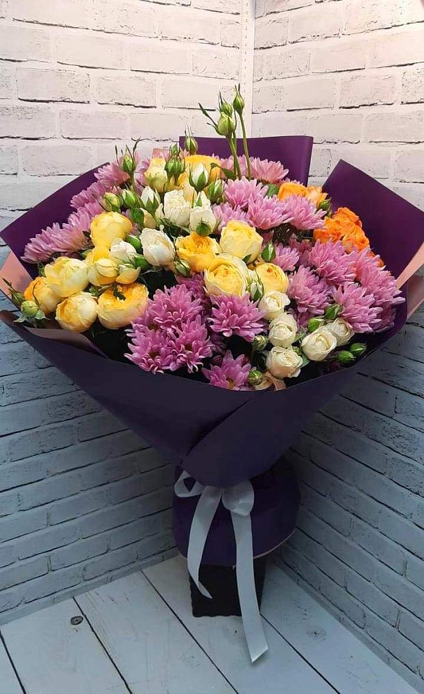 Букет цветов из: Хризантемы и Розы в Черняховске