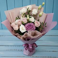 Букет цветов из:  Розы и Лизиантусы в Черняховске