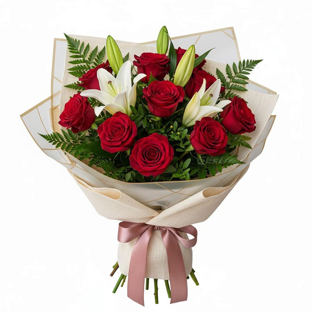 Букет цветов из: Лилии и Розы в Черняховске