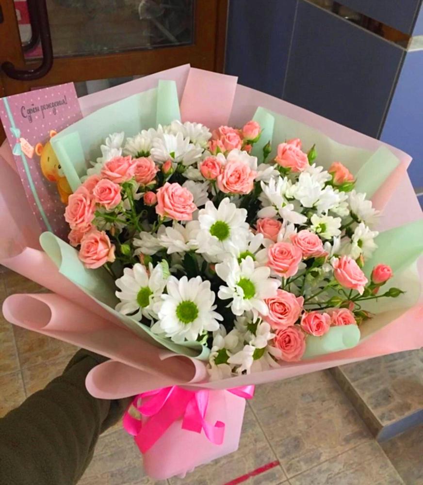 Букет цветов из: Розы и Хризантемы в Черняховске