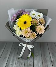 Букет цветов из:  Розы, Герберы и Хризантемы в Черняховске