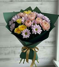 Букет цветов из:  Хризантемы и Розы в Черняховске