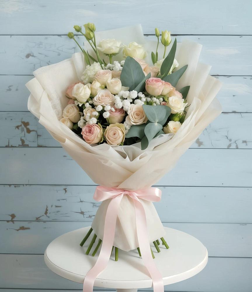 Букет цветов из: Розы и Лизиантусы в Черняховске