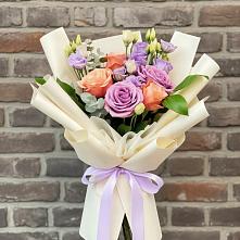 Букет цветов из:  Лизиантусы и Розы #REPLACE_PRED# Черняховске