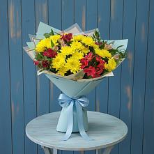 Букет цветов из:  Альстромерии и Хризантемы в Черняховске