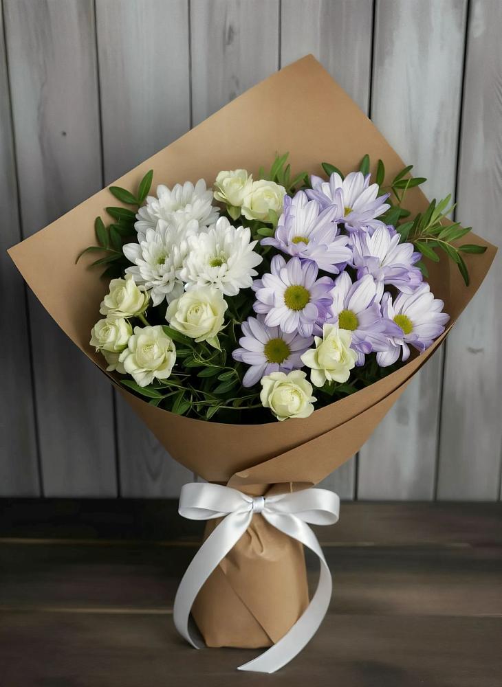 Букет цветов из: Хризантемы и Розы в Черняховске